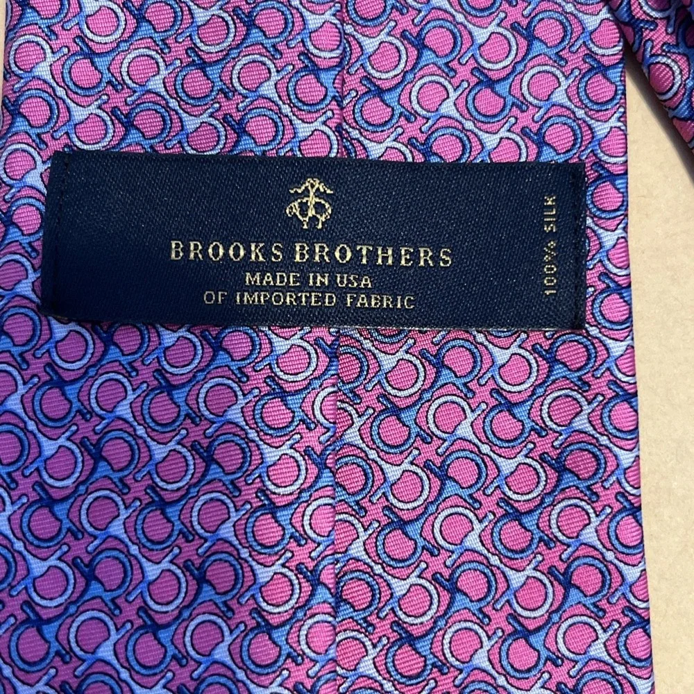 Brooks Brothers Mens‎ Silk Tie Pink  Office Work Professional